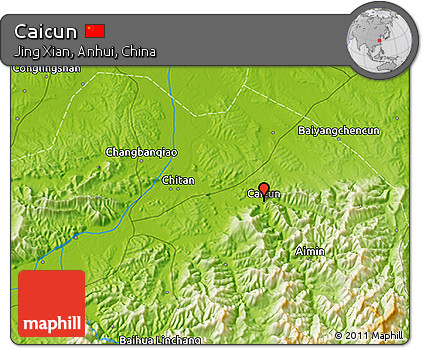 Physical 3D Map of Caicun