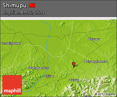 Physical 3D Map of Shimupu