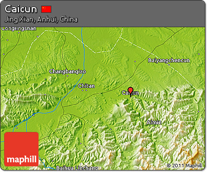 Physical 3D Map of Caicun