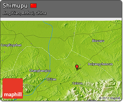 Physical 3D Map of Shimupu