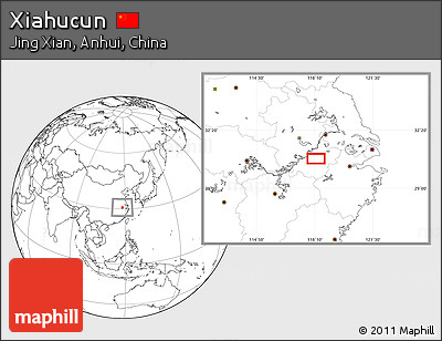 Blank Location Map of Xiahucun