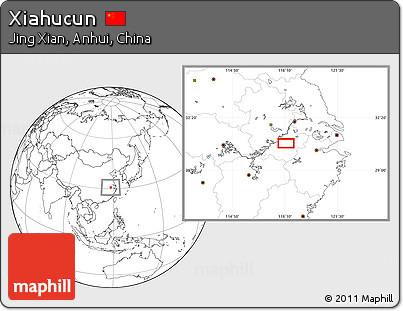 Blank Location Map of Xiahucun