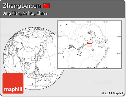Blank Location Map of Zhangbeicun