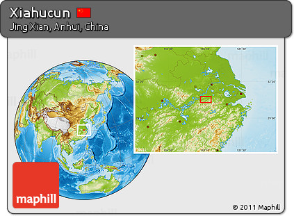 Physical Location Map of Xiahucun