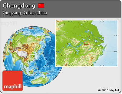 Physical Location Map of Chengdong