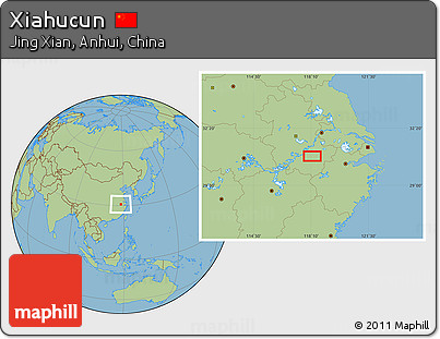 Savanna Style Location Map of Xiahucun