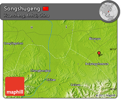 Physical Map of Songshugeng
