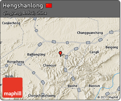 Shaded Relief Map of Hengshanlong
