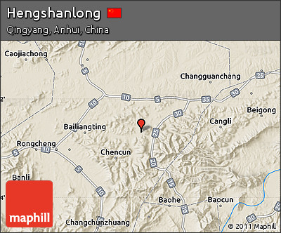 Shaded Relief Map of Hengshanlong