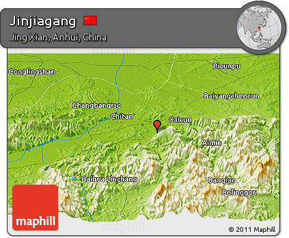 Physical Panoramic Map of Jinjiagang