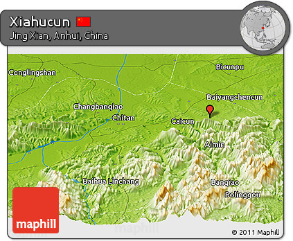 Physical Panoramic Map of Xiahucun