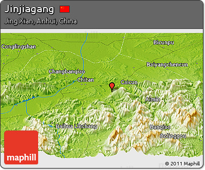 Physical Panoramic Map of Jinjiagang