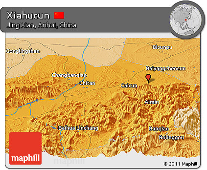 Political Panoramic Map of Xiahucun