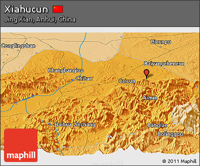 Political Panoramic Map of Xiahucun