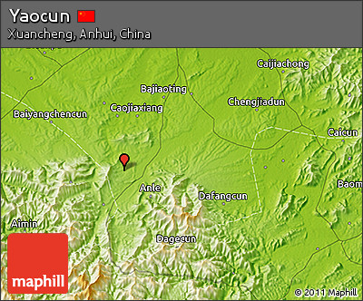 Physical 3D Map of Yaocun