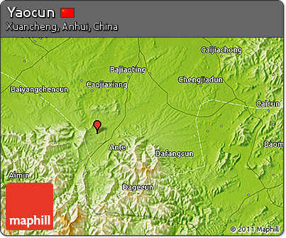 Physical 3D Map of Yaocun