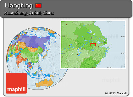 Political Location Map of Liangting