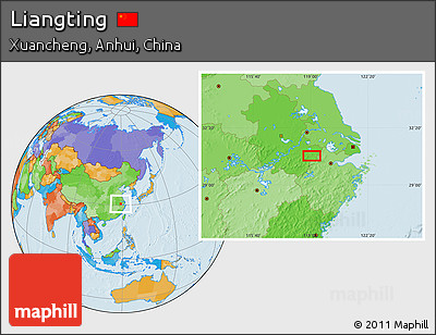 Political Location Map of Liangting