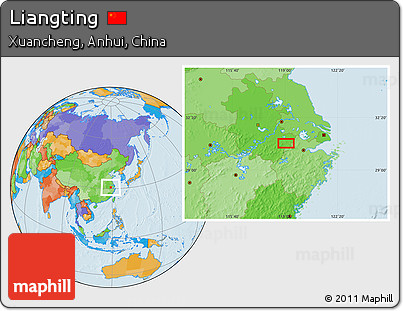 Political Location Map of Liangting