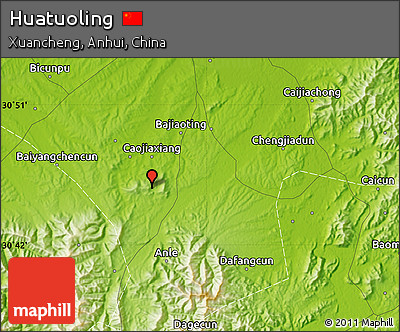 Physical Map of Huatuoling
