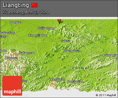 Physical Panoramic Map of Liangting