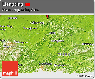Physical Panoramic Map of Liangting