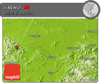 Physical 3D Map of Jiagwuli