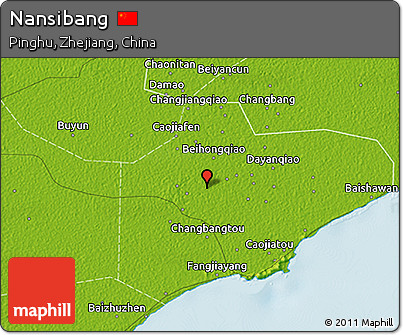 Physical 3D Map of Nansibang