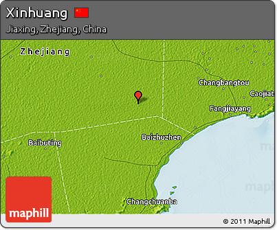 Physical 3D Map of Xinhuang