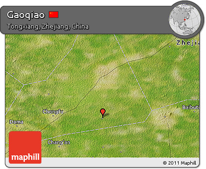 Satellite 3D Map of Gaoqiao