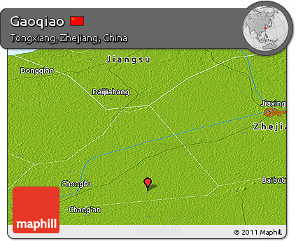 Physical Panoramic Map of Gaoqiao