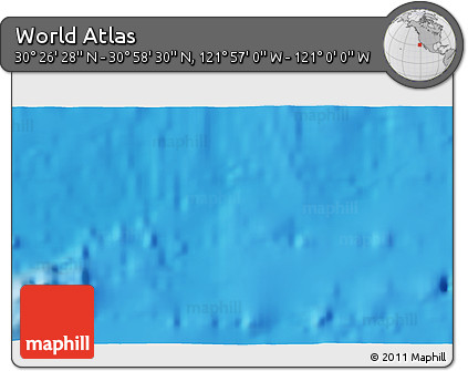 Physical 3D Map of the Area around 30° 42' 29" N, 121° 28' 29" W
