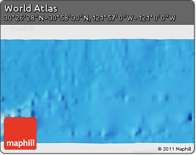 Physical 3D Map of the Area around 30° 42' 29" N, 121° 28' 29" W