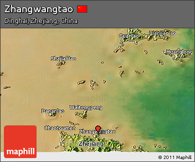 Satellite 3D Map of Zhangwangtao