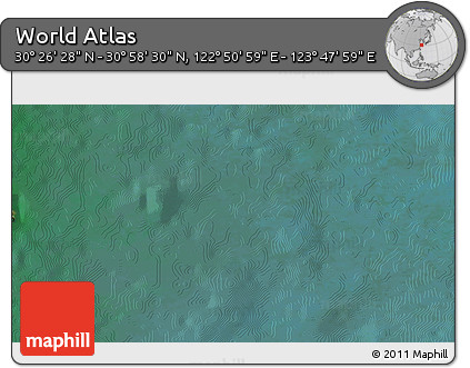 Satellite 3D Map of the Area around 30° 42' 29" N, 123° 19' 29" E