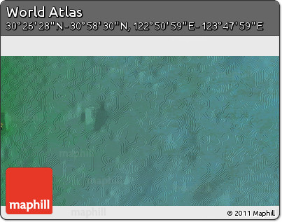 Satellite 3D Map of the Area around 30° 42' 29" N, 123° 19' 29" E