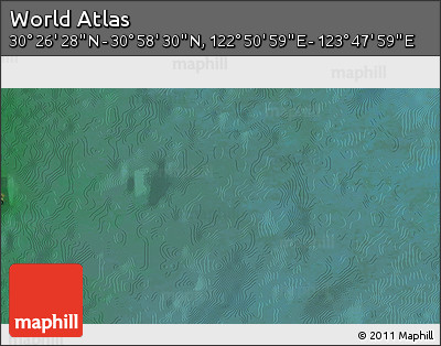 Satellite 3D Map of the Area around 30° 42' 29" N, 123° 19' 29" E