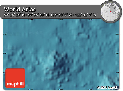 Satellite Map of the Area around 30° 42' 29" N, 123° 10' 30" W