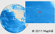 Shaded Relief Location Map of the area around 30° 42' 29" N, 126° 34' 29" W
