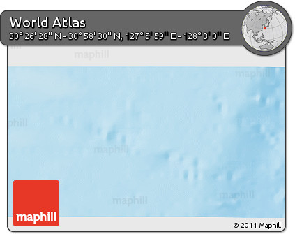 Physical 3D Map of the Area around 30° 42' 29" N, 127° 34' 30" E