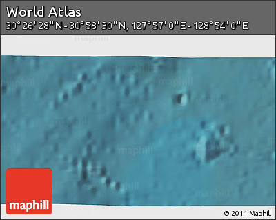 Satellite 3D Map of the Area around 30° 42' 29" N, 128° 25' 30" E