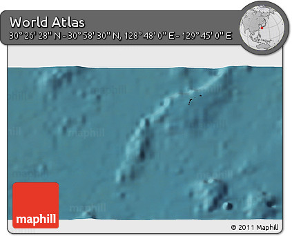 Satellite 3D Map of the Area around 30° 42' 29" N, 129° 16' 30" E
