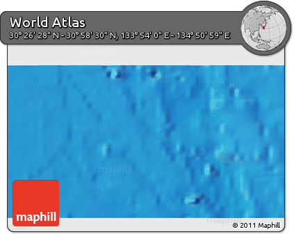 Physical 3D Map of the Area around 30° 42' 29" N, 134° 22' 30" E