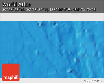 Physical 3D Map of the Area around 30° 42' 29" N, 134° 22' 30" E