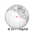 Outline Map of the Area around 30° 42' 29" N, 135° 4' 29" W, rectangular outline