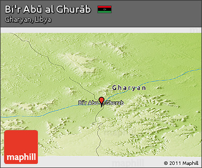 Physical Panoramic Map of Bi'r Abū Al Ghurāb