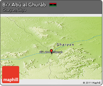 Physical Panoramic Map of Bi'r Abū Al Ghurāb