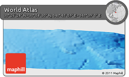 Physical Panoramic Map of the Area around 30° 42' 29" N, 141° 10' 30" E