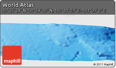 Physical Panoramic Map of the Area around 30° 42' 29" N, 141° 10' 30" E