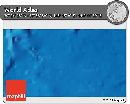 Physical 3D Map of the Area around 30° 42' 29" N, 143° 43' 29" E